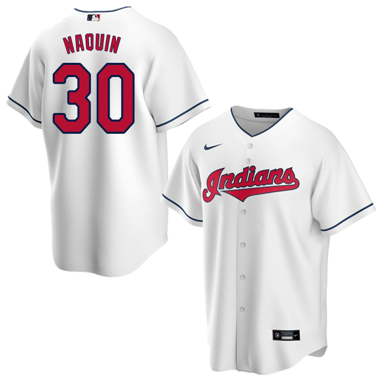 Nike Men #30 Tyler Naquin Cleveland Indians Baseball Jerseys Sale-White